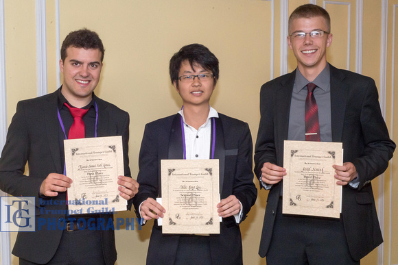 Solo Competition Winners - Ricardo Samuel Pinto Matos - first place,  Wen Rong Lau - second place, Jared Sessink, third place,