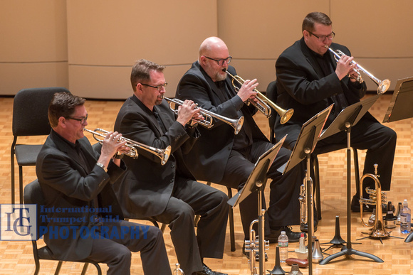 OKC Philharmonic trumpet section: Karl Sievers, Jay Wilkinson, Michael Anderson and Michael Mann